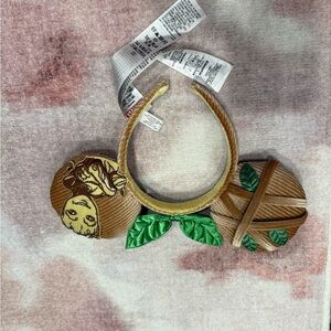 Brown and Green Headband